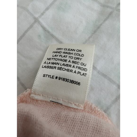 Rebecca Taylor pink cold shoulder stretch linen top size large - Picture 12 of 13